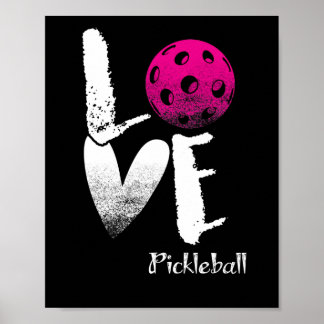 Póster I Love Pickleball T-Shirt Funny Pickle Ball