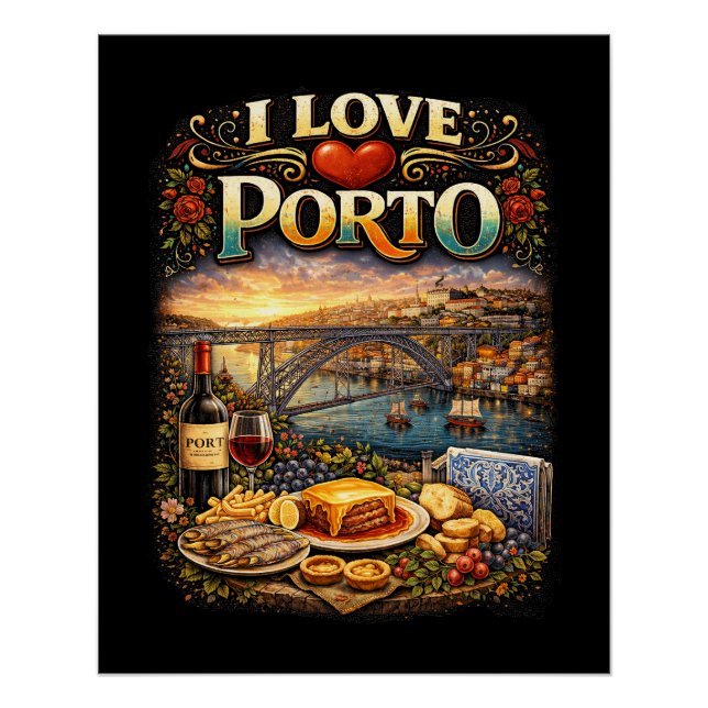 Póster I Love Porto (Anverso)