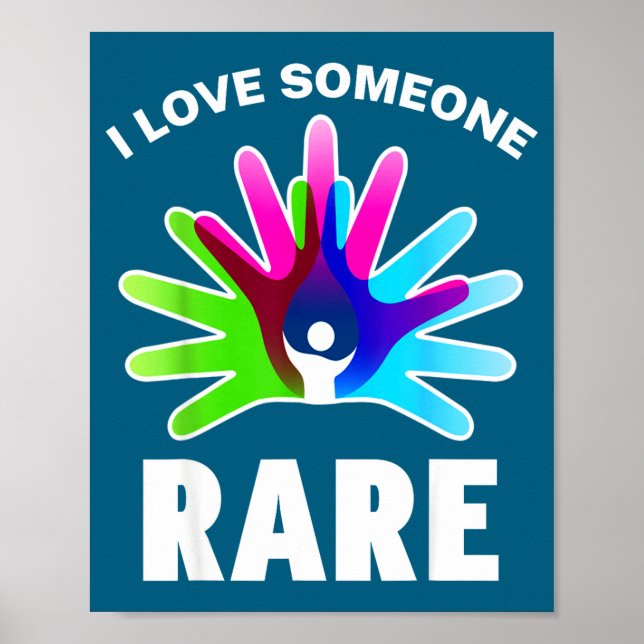 Póster I Love Rare Disease Awareness Shirt - Rare Disease (Frente)