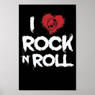 Póster I Love Rock n Roll Musikstil Genre Gitarre