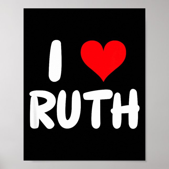 Póster I Love Ruth - Heart - Name  (Frente)
