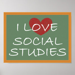 Póster I Love Social Studies