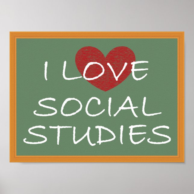 Póster I Love Social Studies (Frente)