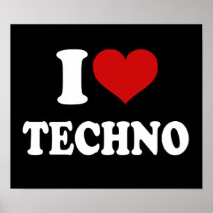 Póster I Love Techno