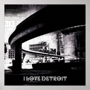 Póster I love the D - People Mover & City