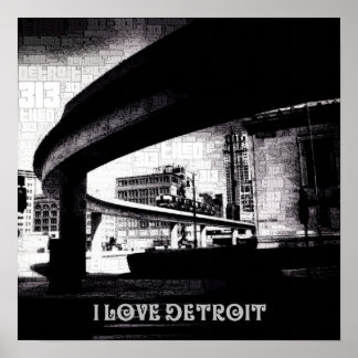 Póster I love the D - People Mover & City