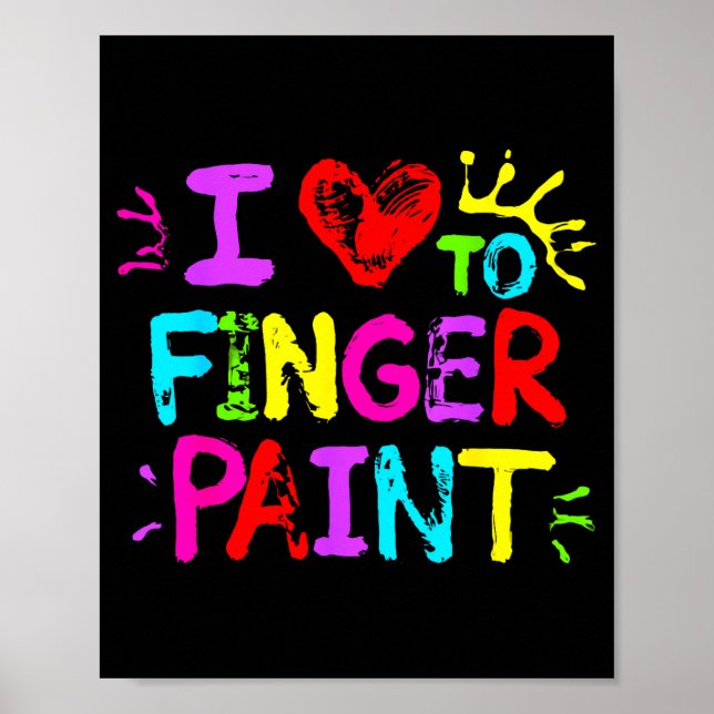 Póster I Love To Finger Paint Couple Funny Valentine Day  (Frente)