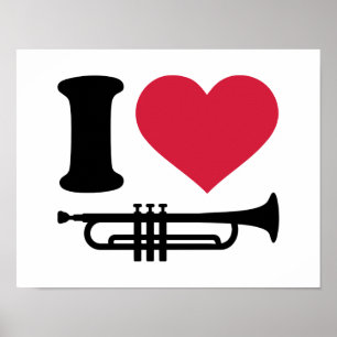 Póster I love trumpet