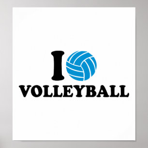 Póster I love Volleyball