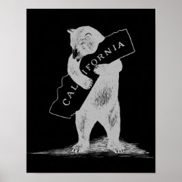 Póster I Love You California--Black and Silver