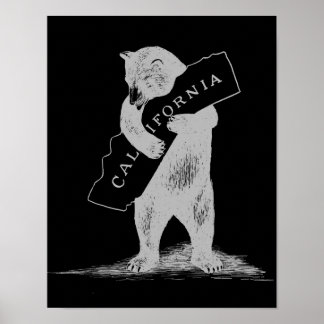 Póster I Love You California--Black and Silver