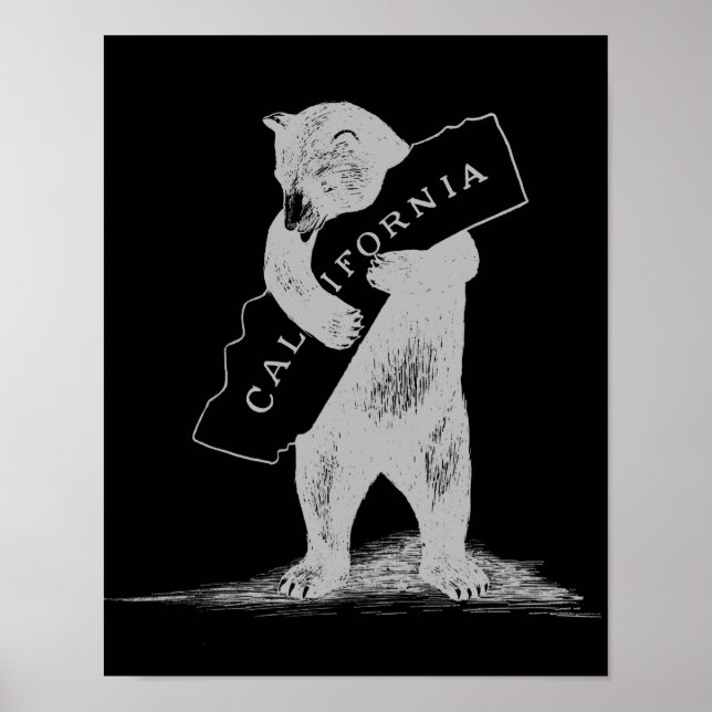 Póster I Love You California--Black and Silver (Frente)