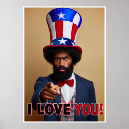 Póster I Love You! - Estilo Tío Sam poster
