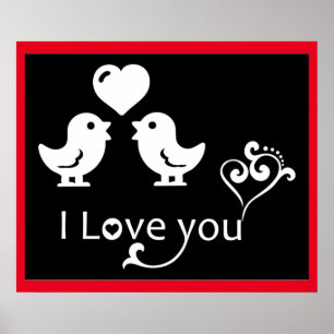 PÓSTER "I LOVE YOU" LOVEBIRDS