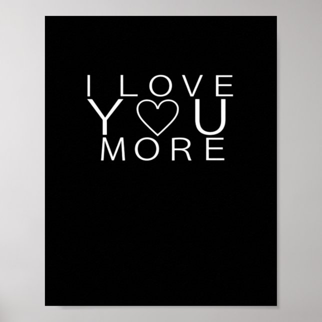 Póster I Love You More Minimal Design  (Frente)