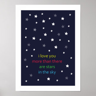 Póster i love you more than there are stars - poster