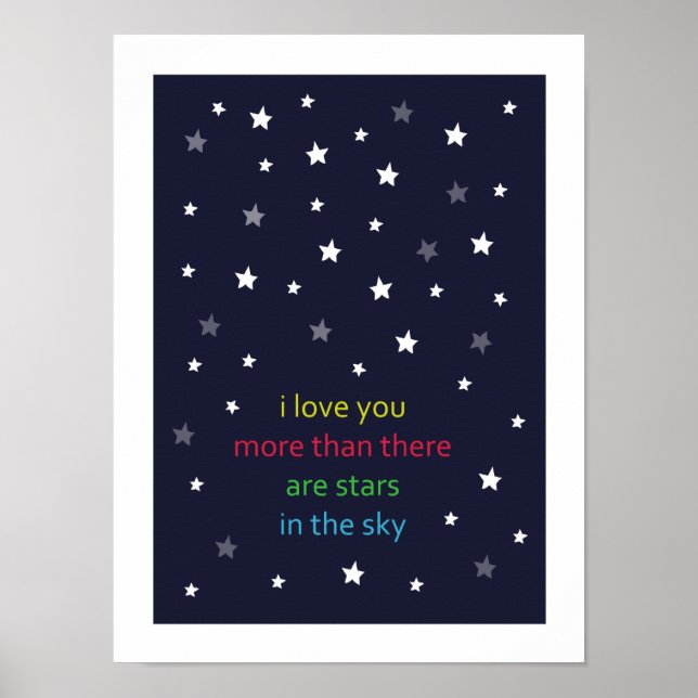 Póster i love you more than there are stars - poster (Frente)