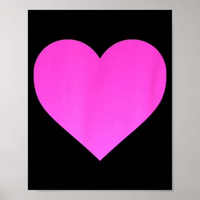 Póster I Love You Nk Purple Heart Valentines Day Emotico  (Frente)