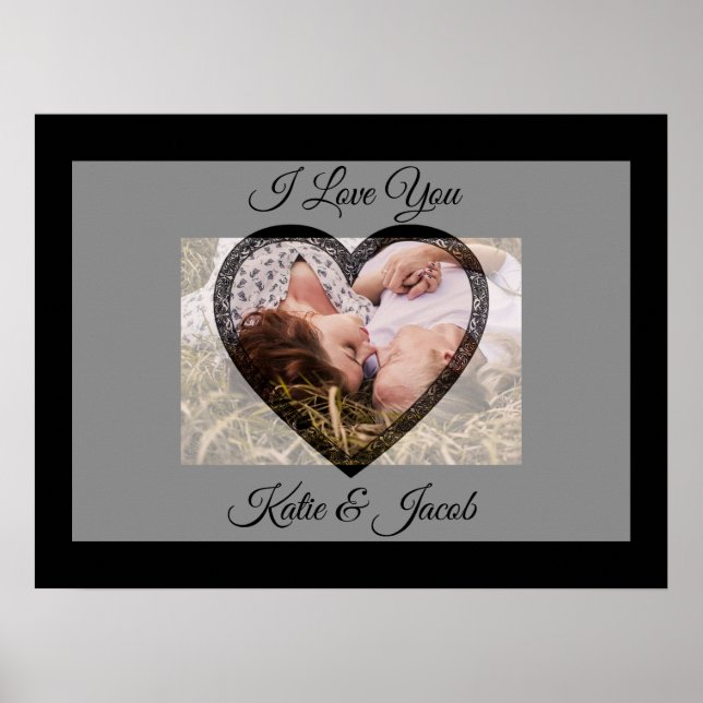 Póster I Love You personalized Photo Poster (Frente)