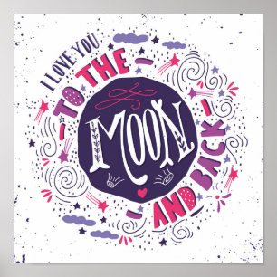 Póster I Love You To The Moon And Back 4