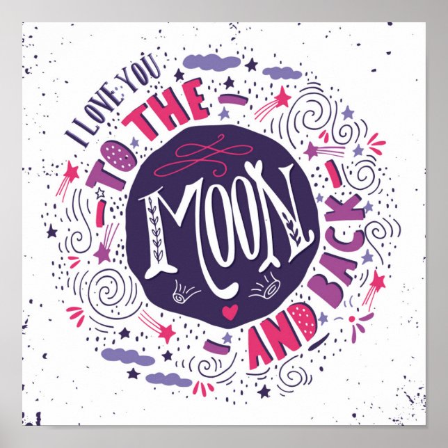 Póster I Love You To The Moon And Back 4 (Frente)
