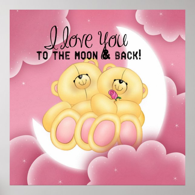 Póster I love you to the moon and back poster (Frente)