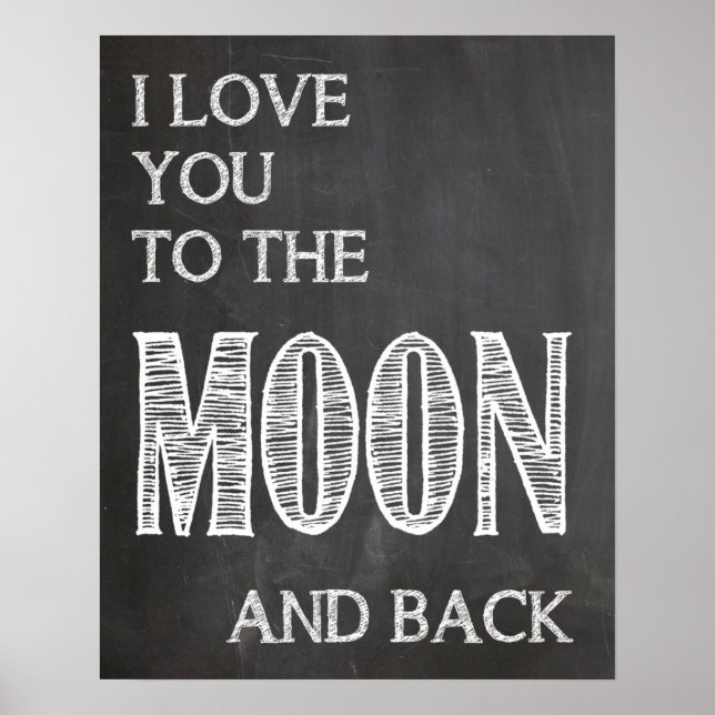 Póster I love you to the moon and back poster (Frente)