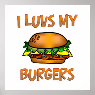 Póster I Luvs Burgers
