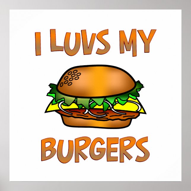 Póster I Luvs Burgers (Frente)