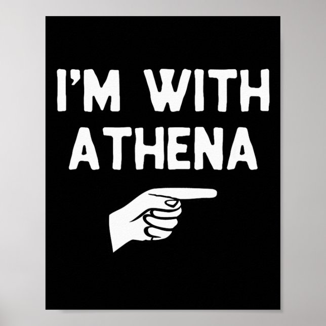 Póster I’m With Athena Funny Halloween Matching Costume  (Frente)