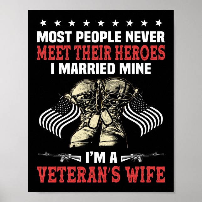 Póster I Married Mine I'm A Veteran's Wife (Frente)