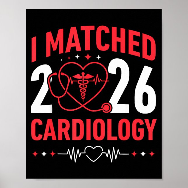 Póster I Matched Cardiology Match Day 2026 Residency Resi (Frente)