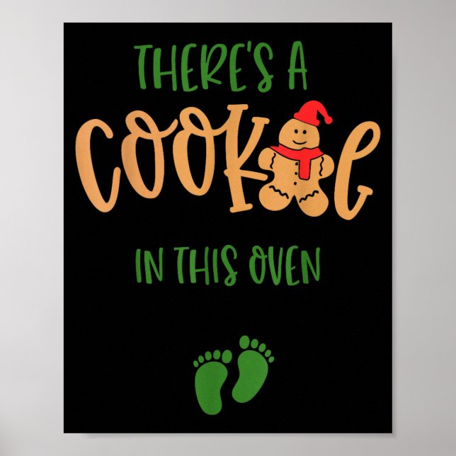 Póster I Put A Cookie In That Oven Couples Christmas Preg (Frente)