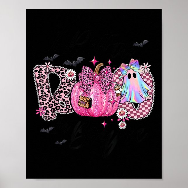 Póster I Put The Boo In Boujee Funny Leopard Boujie Ghost (Frente)