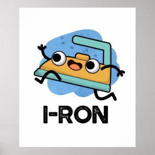 Póster I-ron Gracioso Corriendo Pun de Hierro