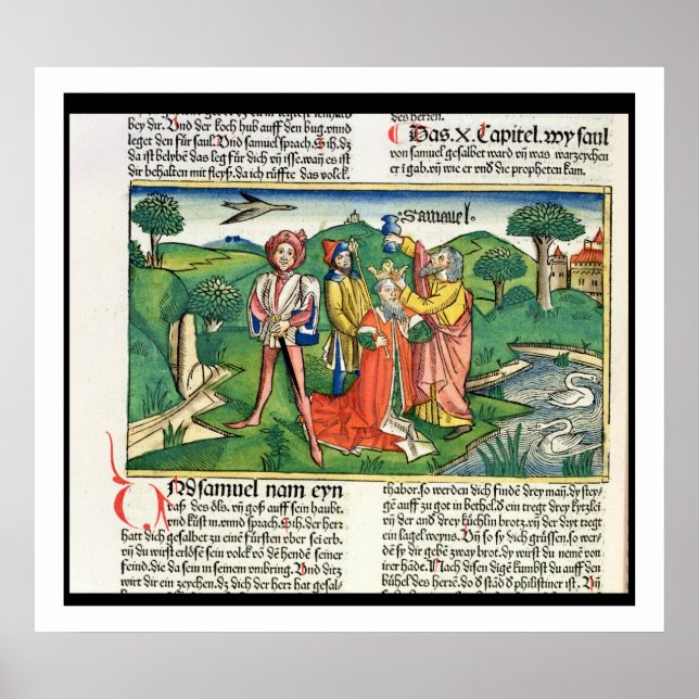 Póster I Samuel 10 La coronación y unción de Saúl, (Frente)