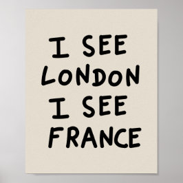 Póster I see london I see France