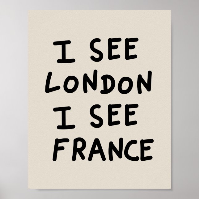Póster I see london I see France (Frente)