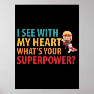 Póster I See With My Heart Girl - Blindness Braille