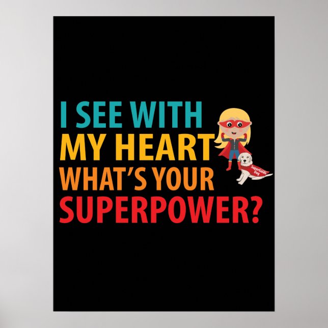 Póster I See With My Heart Girl - Blindness Braille (Frente)