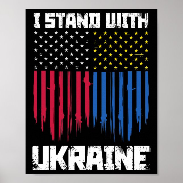 Póster I Stand With Ukraine Ukrainian Pride 2  (Frente)