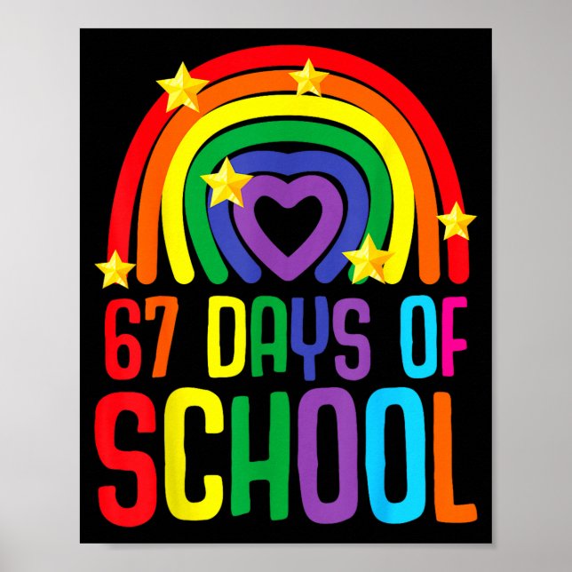 Póster I Survived 67 Days Of School Funny Meme Student Te (Frente)