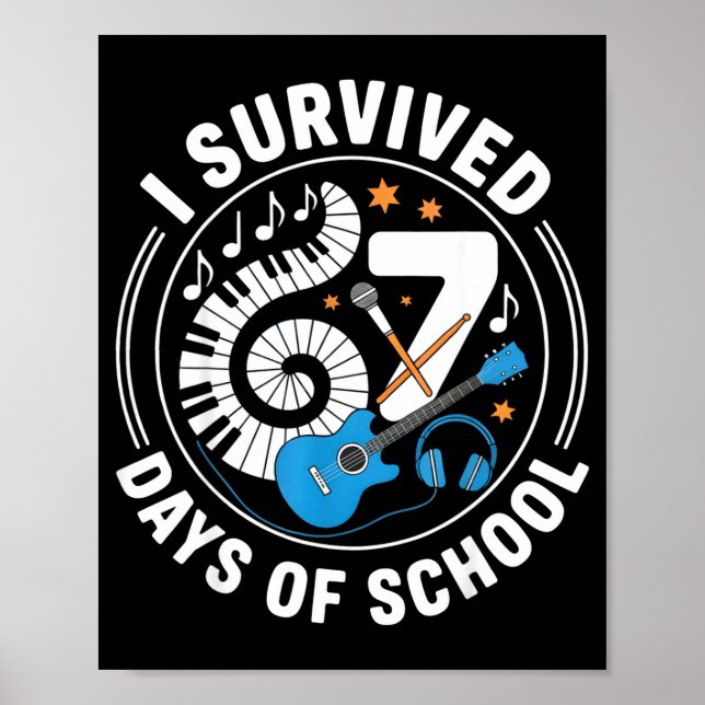 Póster I Survived 67 Days Of School - Teachers Students M (Frente)