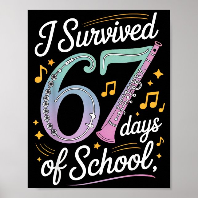 Póster I Survived 67 Days Of School - Teachers Students M (Frente)