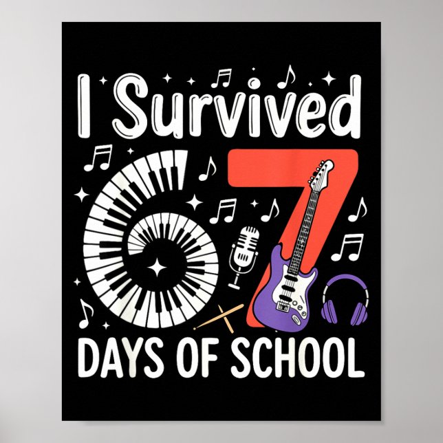 Póster I Survived 67 Days Of School - Teachers Students M (Frente)