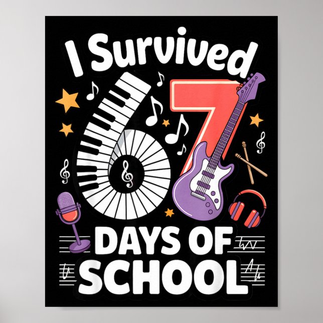 Póster I Survived 67 Days Of School - Teachers Students M (Frente)