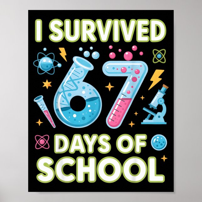 Póster I Survived 67 Days Of School - Teachers Students S (Frente)