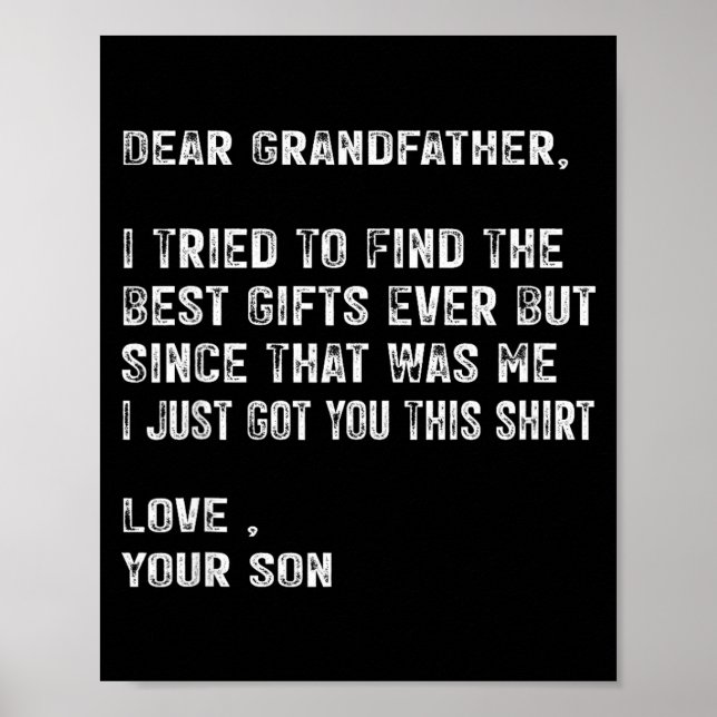 Póster I Tried To Find The Funny Grandfather Day Mens  (Frente)