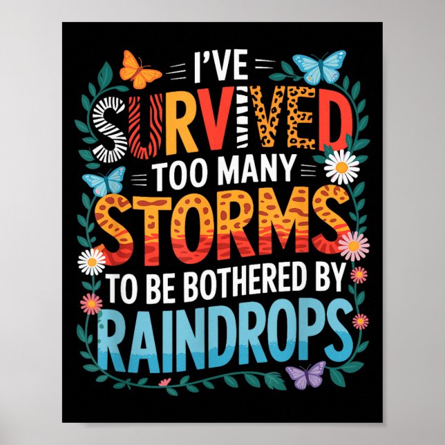 Póster I’ve Survived Many Storms, Positive Inspiring Moti (Frente)
