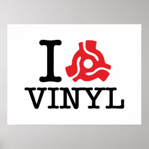 Póster I vinilo de 45 adaptadores